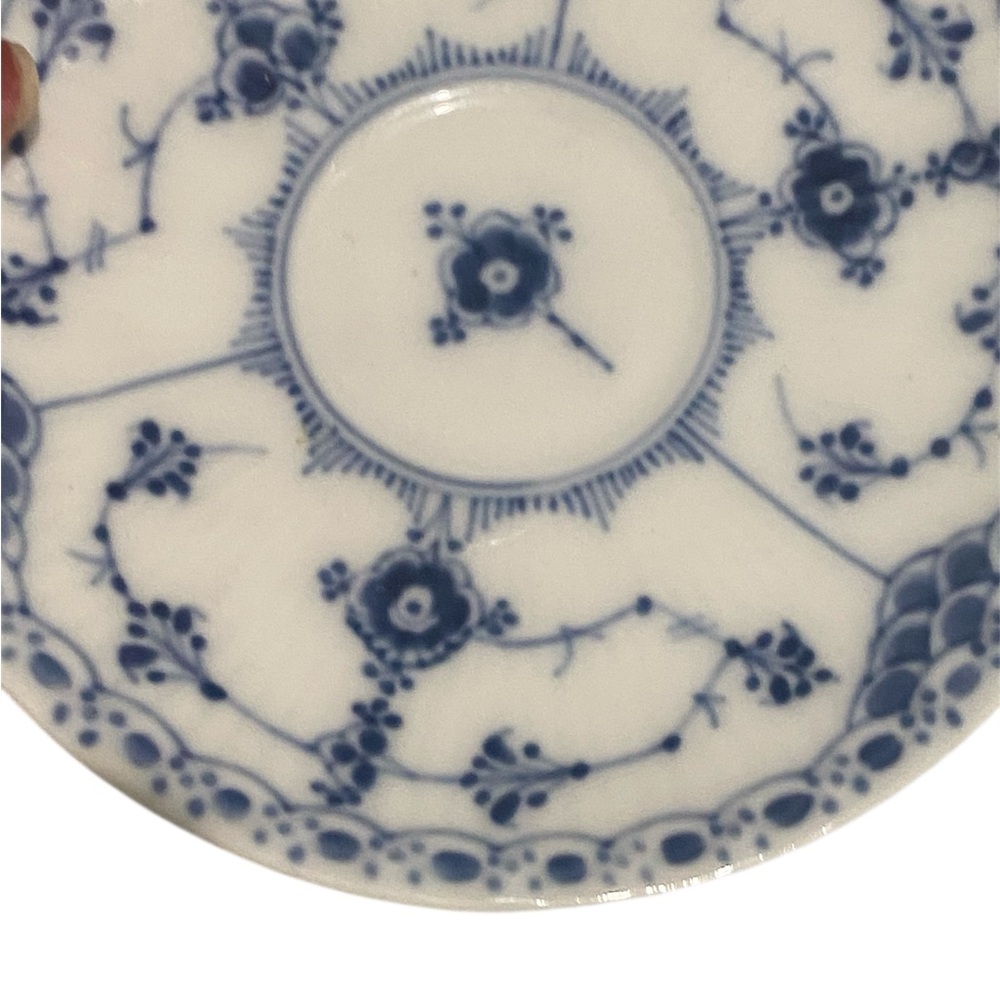 Royal Copenhagen Blue Fluted Half Lace 653 Plates 5" 1923 -1934 Danish Porcelain - Picture 3 of 8